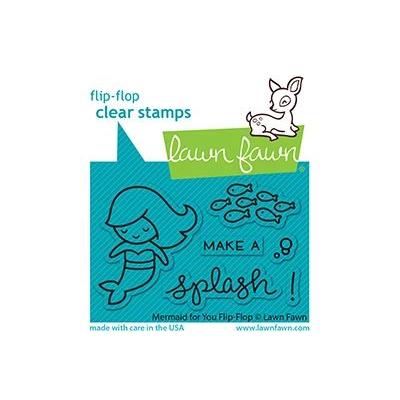 Lawn Fawn Clear Stamps - Mermaid For You Flip-Flop